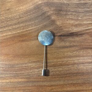 Vintage Kirk Pewter Silver Floral Lapel Pin